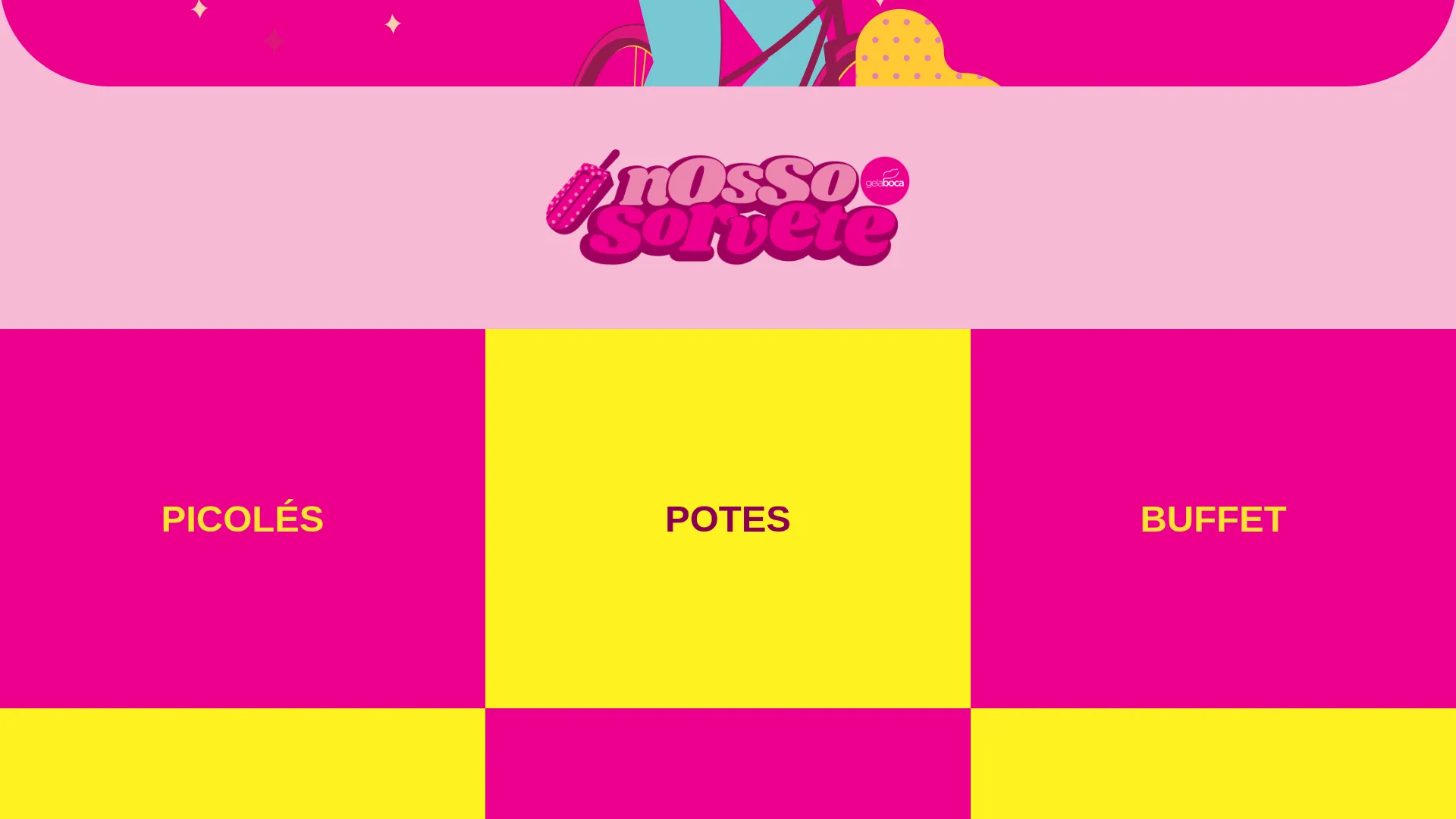 Tela do site da Gela Boca